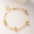 Pulseira Elos e Esfera Semijoia Ouro 18K - comprar online
