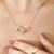 Colar Pingente Tiffany Liso e Cravejado em Zircônia Semijoia Ouro 18K - comprar online
