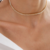 Choker Riviera Baguete Semijoia Ouro 18K - comprar online