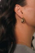 Brinco Argola Quadrada Semijoia Ouro 18K - comprar online
