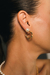 Brinco Argola Amassada Semijoia Ouro 18K - comprar online