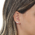 Brinco Ear Cuff Cristal Pequeno Semijoia Ouro 18K - comprar online
