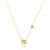 Colar Ponto de Luz Quadrado Semijoia Ouro 18K