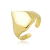 Anel formato Diamante Liso Semijoia Ouro 18K