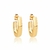 Brinco Argola "U" Semijoia Ouro 18K