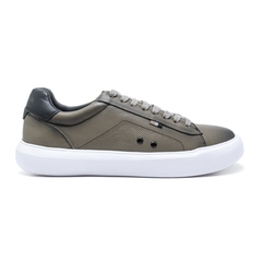 REF: 672OLIVA Tênis Casual Couro Masculino Sapatênis Solado Flat Emborrachado PREÇO MINIMO DE VENDA R$ 269,90 - comprar online