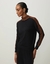 Blusa malha retilínea Shoulder