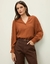 Blusa crepe manga Bufante