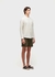 Short fluid linen pleats verde militar na internet