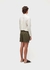 Short fluid linen pleats verde militar - a.DONA.do.SANTo store®