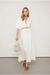 Saia Midi Detalhe Cós De Lastex Com Cinto Off White - a.DONA.do.SANTo store®