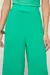 Calça De Georgette Pantalona Verde Com Detalhe a Fio - loja online