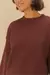Blusa Manga Longa Textura marrom na internet