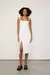 Vestido Midi Decote Reto Com Fenda - loja online