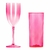 Kit 25 Taças Vinho 420ml + 25 Copo Diamante 400ml Acrílica Personalizadas - Aloha - loja online