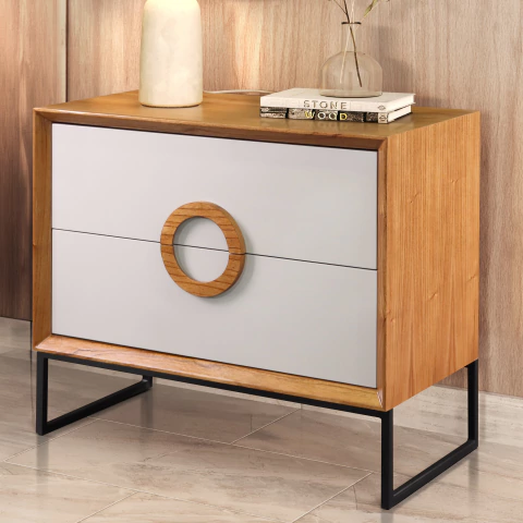 Buffet 88cm em madeira com 2 gavetas - SOFT - comprar online