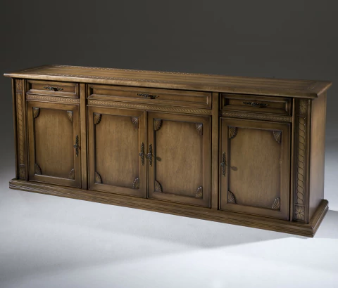 Buffet Clássico 2,23m 4 Portas e 3 Gavetas - FENIX