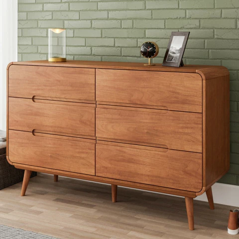 Cômoda 1,40m com 6 gavetas em madeira - KAIROS - comprar online