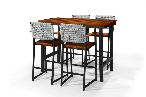 Conjunto Bistrô Com Banqueta Para Área Externa - LORE