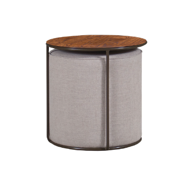 Conjunto Pufe Estofado com Mesa - ENZO