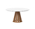 Conj Mesa Jantar 90cm á 1,60m Redonda Base em Madeira com 6 Cadeiras - MAITÊ - comprar online