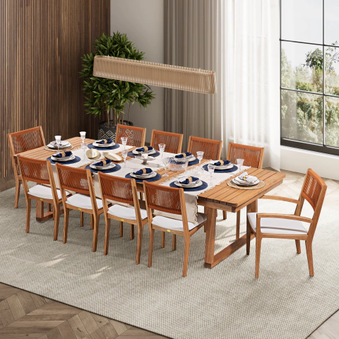 Conjunto Mesa com 10 Cadeiras para Varanda - ITACAR