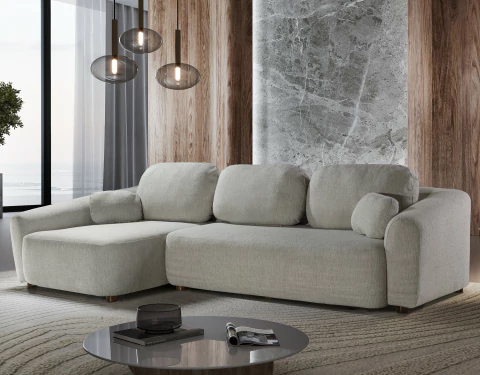 Sofá Living 3,25m com chaise e módulo ilha - GALLEANO - comprar online