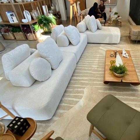 Sofá modulado e estofado - BRISA - comprar online
