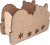 Cesta de Páscoa com Recortes - Bandeja com Apliques Coelho MDF 3mm Cru - comprar online