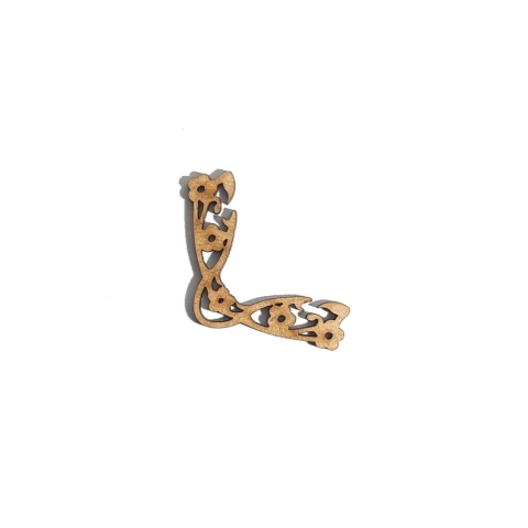 Kit 8un. Aplique MDF Cru - Cantoneira Mod. A - 6cm
