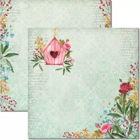 Papel para Scrapbook Dupla Face - SC-460 Le Jardin 3 - Arte Fácil