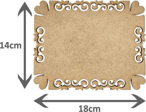 Placa MDF Moldura - Mod. D - 18x14