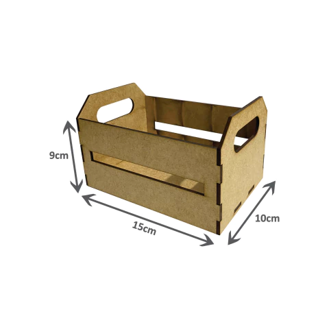 Caixote de Feira em MDF 3mm Cru - 15x10x9A - comprar online