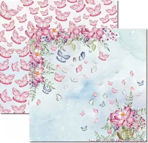 Papel para Scrapbook Dupla Face - SC-532 Butterfly 4 - Arte Fácil