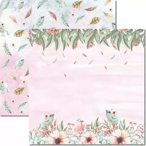 Papel para Scrapbook Dupla Face - SC-571 Passarinhos 7 - Arte Fácil