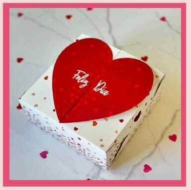 Caja cierre Corazon Feliz Dia x 10 unidades - comprar online