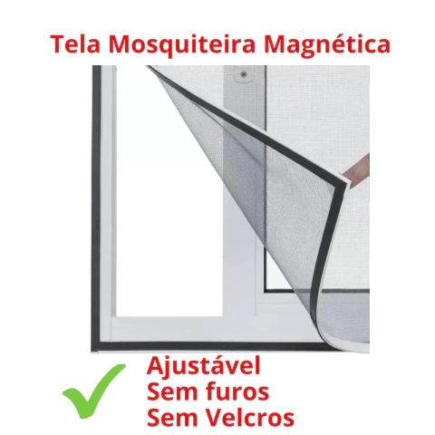 Tela Mosquiteira Magnética Ajustável Anti Insetos
