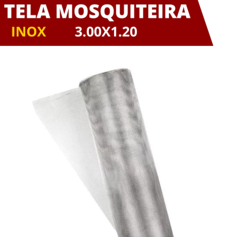 TELA MOSQUITEIRA INOX 3.00X1.20
