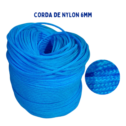 CORDA DE NYLON MULTIUSO AZUL 6mm