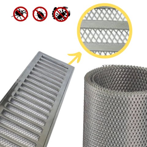 TELA PARA RALO CALHA ALUMINIO ANTI INSETOS 15X100 CM