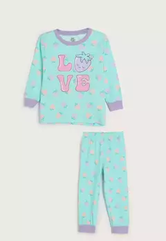 Pijama Infantil Brandili Longo Morangos