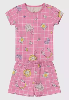 Pijama Infantil Tamagoshi Rosa Brandili - comprar online