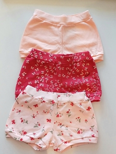 Kit 3 shorts bebê menina kiko baby