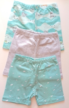 Kit 3 bermudas bebê menino kiko baby