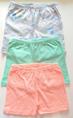 Kit 3 bermudas bebê menino kiko baby