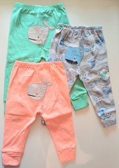 Kit 3 calças punho menino kiko baby - comprar online