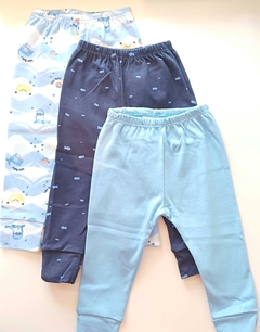 Conjunto de calça vira pé bebê menino estampa baleia kiko baby - comprar online