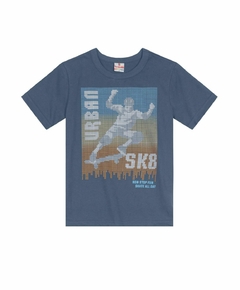 Camiseta em malha Menino estampa Skate urbano Brandili na internet