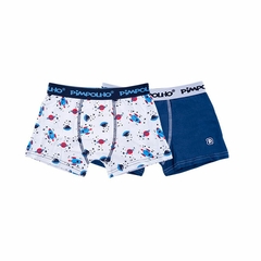 Cueca boxer infantil kit com 2 peças masculino Pimpolho