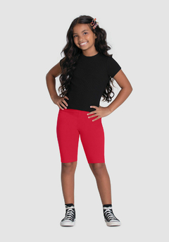 BERMUDA CICLISTA INFANTIL MENINA EM MALHA BÁSICA Ref.170 - comprar online